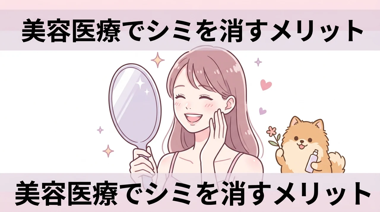 美容医療でシミを消すメリット
