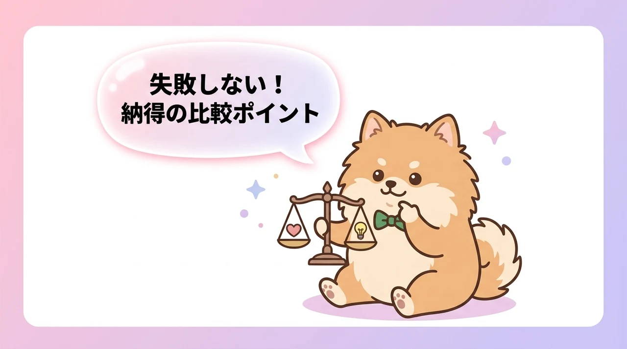 納得して選ぶための比較ポイント