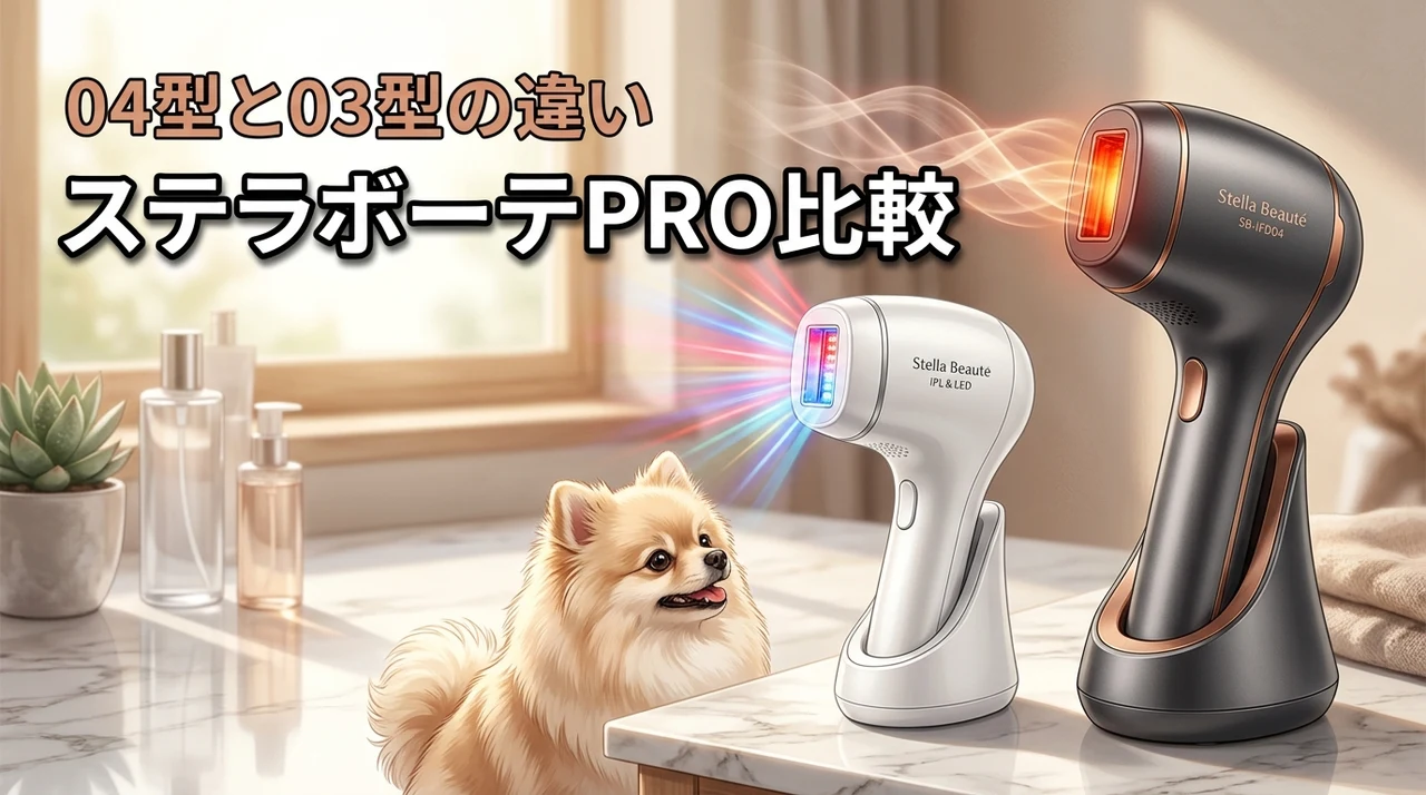 ステラボーテPRO SB-IFD04とSB-IFD03の違い！IPL＆NIR光美容器を比較