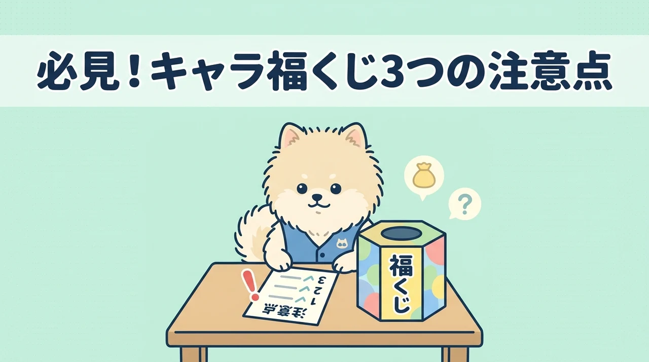 キャラの福くじにおける注意点3つ