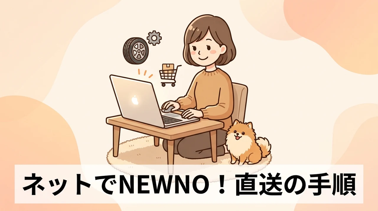 ネットでNEWNOを購入して取付店へ直送する手順