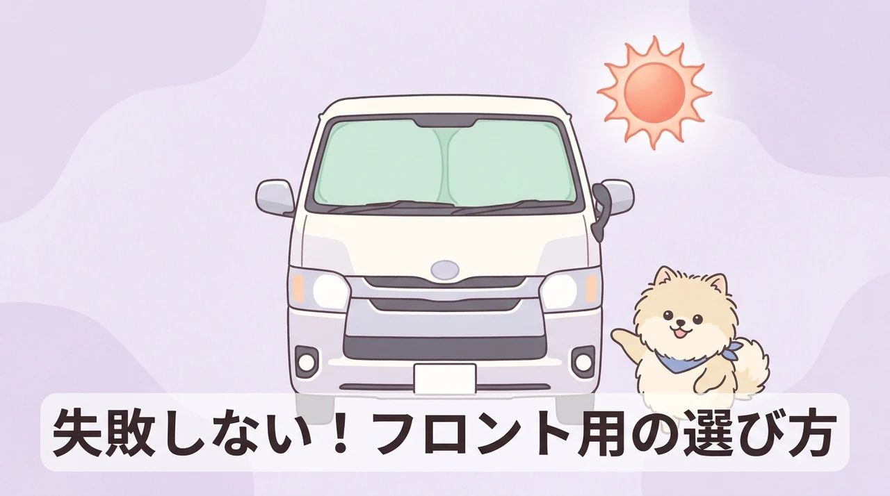 ハイエースシェードなど自車に合うフロント用の選び方
