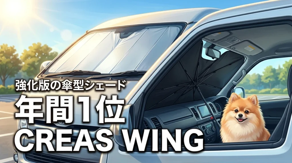 年間ランキング1位！強化版の傘型フロント車用サンシェードCREAS WING