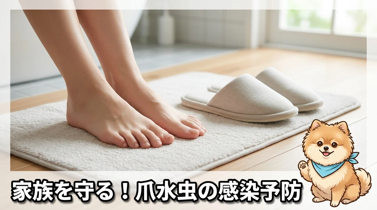 爪水虫を家族に広げない感染予防対策